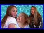 Funny Water Prank - Kids Swim in Baby Swimming Pool - Girl Jumping on Trampoline - Family Fun
