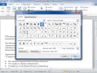 Insert Symbols and Special Characters - Word 2010