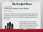 Putin cautions US on Syria in NYTimes Op-Ed