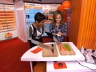 Ouch! Giada cuts herself during live cooking segment