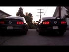Both of our Mustangs revving it up