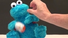 Cookie Monster Count' n Crunch opening Kinder Egg Surprises from the Simpsons TV Show